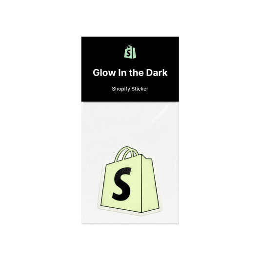 Glow In the Dark Shopify Sticker