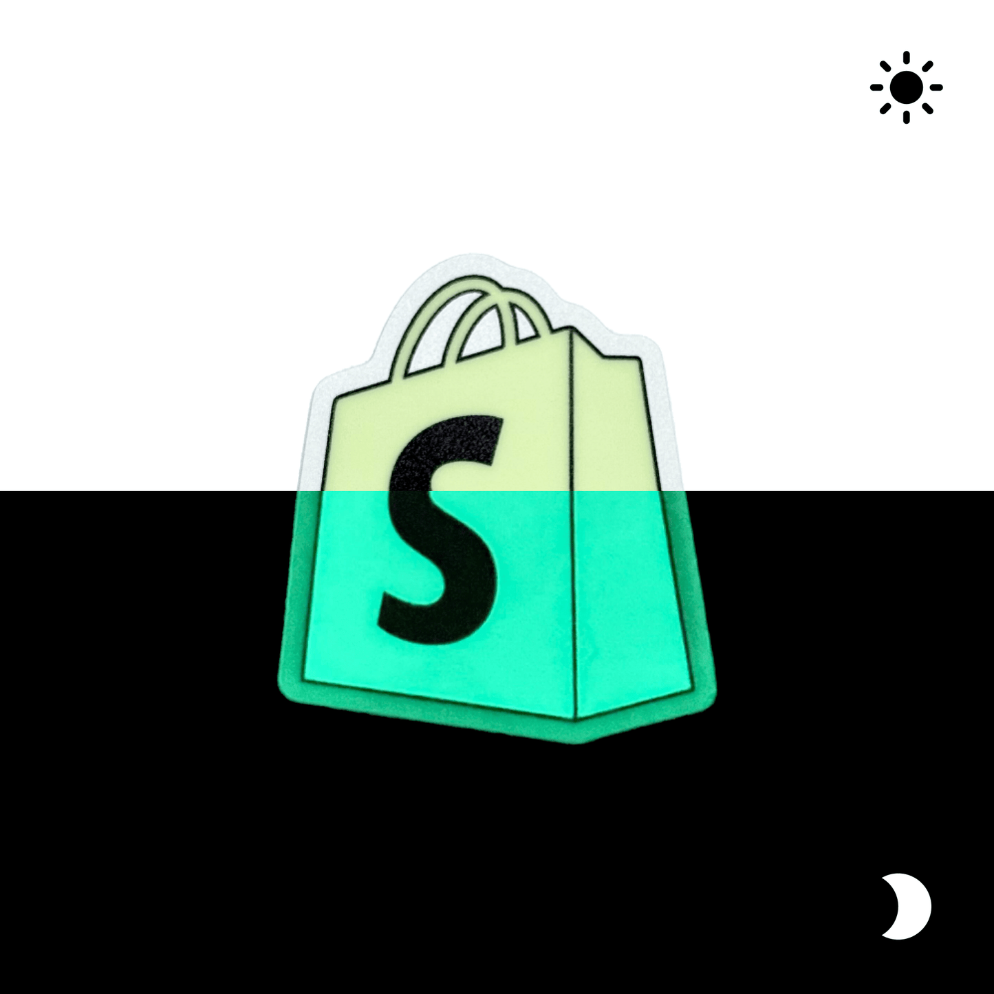 Glow In the Dark Shopify Sticker