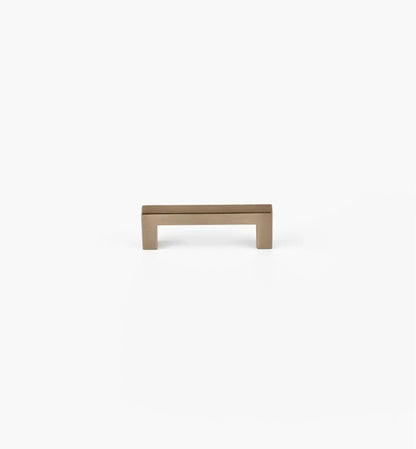 Squared Champagne Bronze Cabinet Handles: Elegant Hardware for Kitchen & Furniture | Handcrafted Décor Brass Cabinet Pull - Drawer Pulls