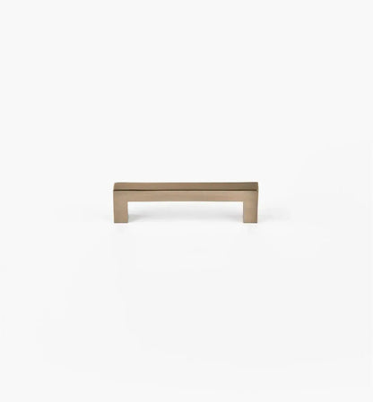 Squared Champagne Bronze Cabinet Handles: Elegant Hardware for Kitchen & Furniture | Handcrafted Décor Brass Cabinet Pull - Drawer Pulls