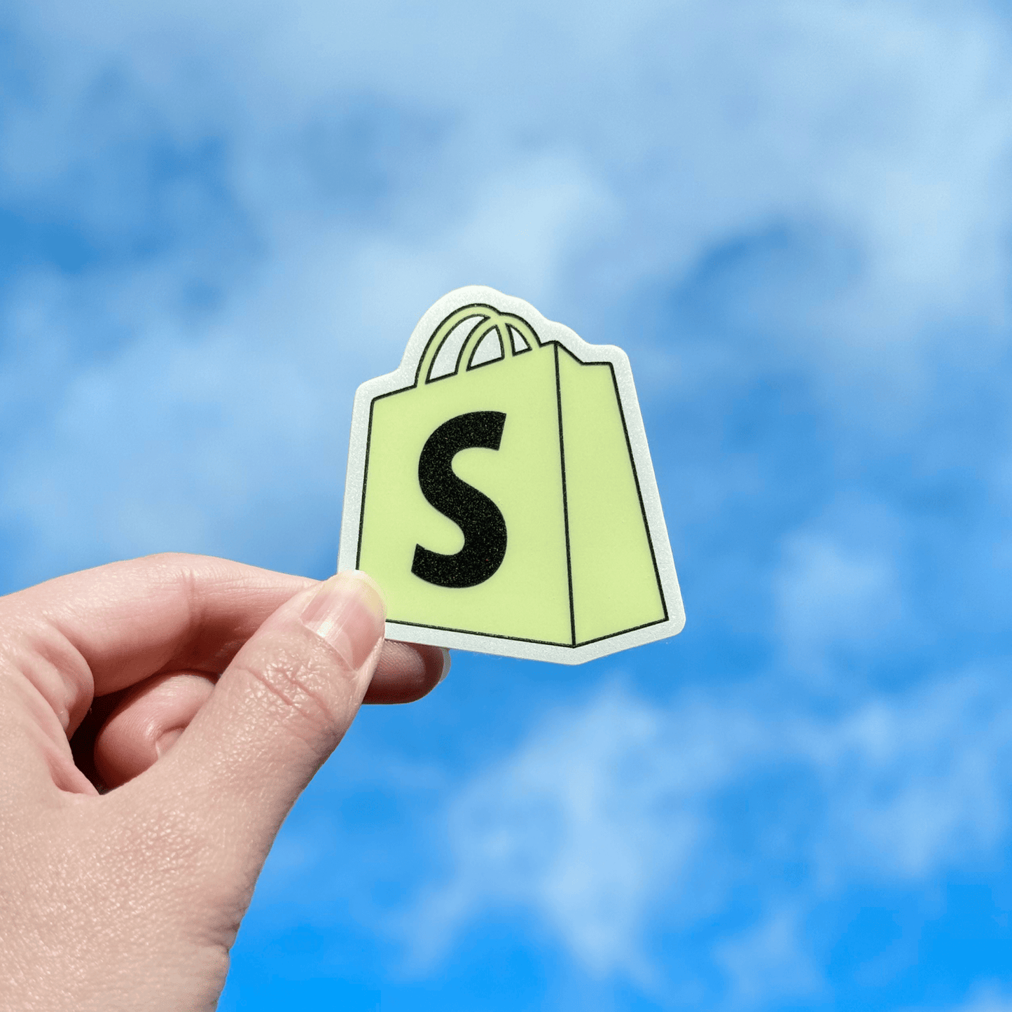 Glow In the Dark Shopify Sticker
