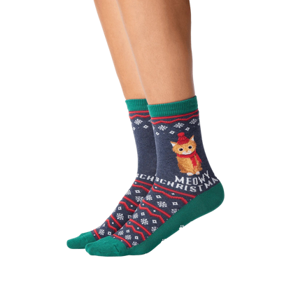 Meowy Christmas Non-Skid Slipper