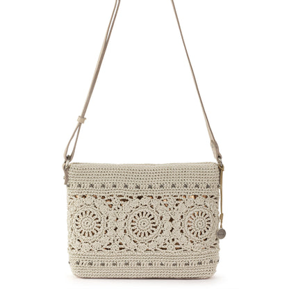 Melrose Crossbody - Hand Crochet - Natural Medallion
