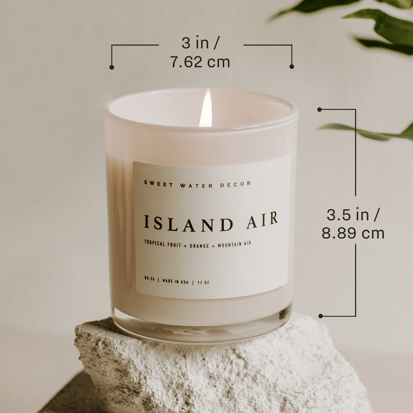 Hot Cocoa and Peppermint Soy Candle - White Jar - 11 oz