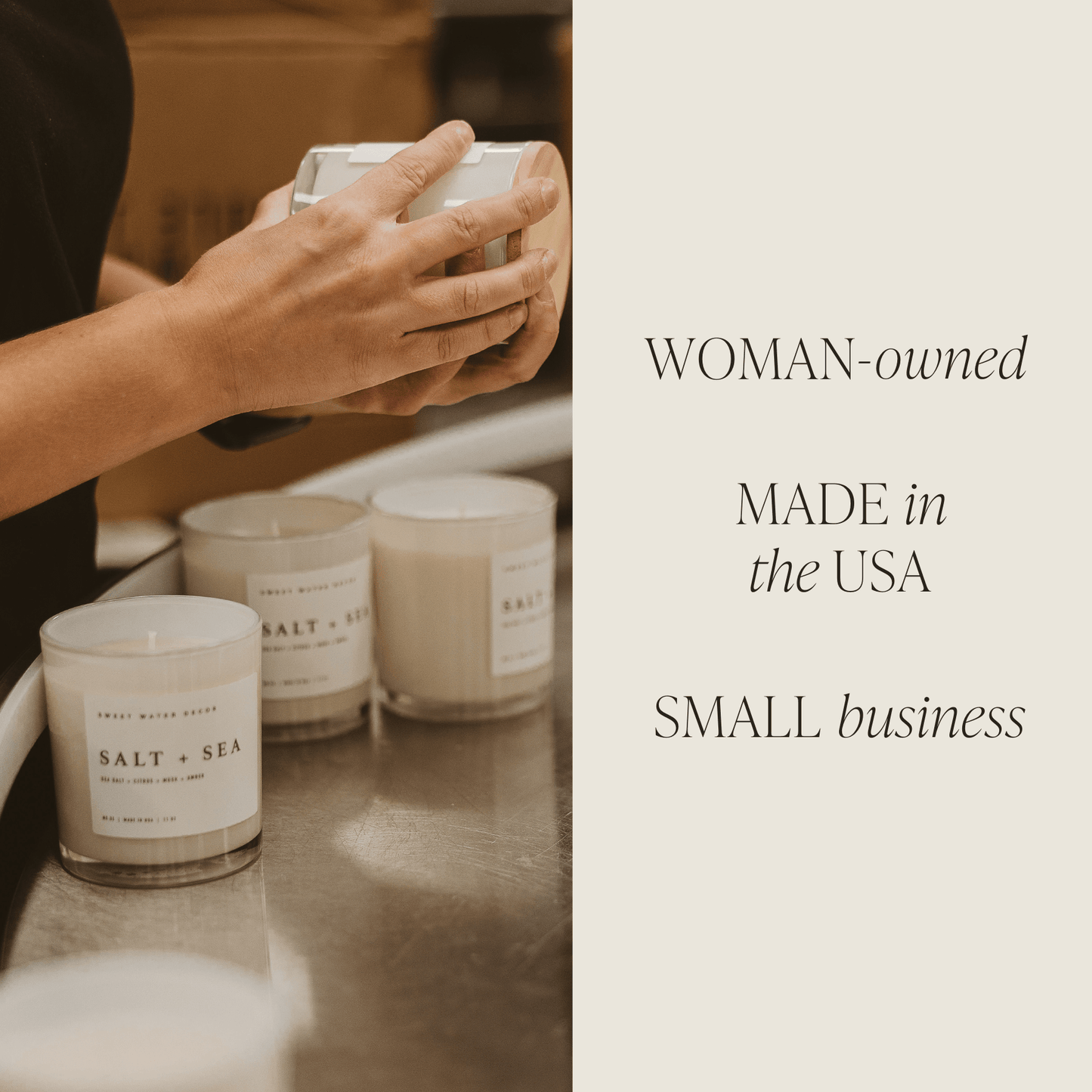 White Tea and Jasmine Soy Candle - White Jar - 11 oz