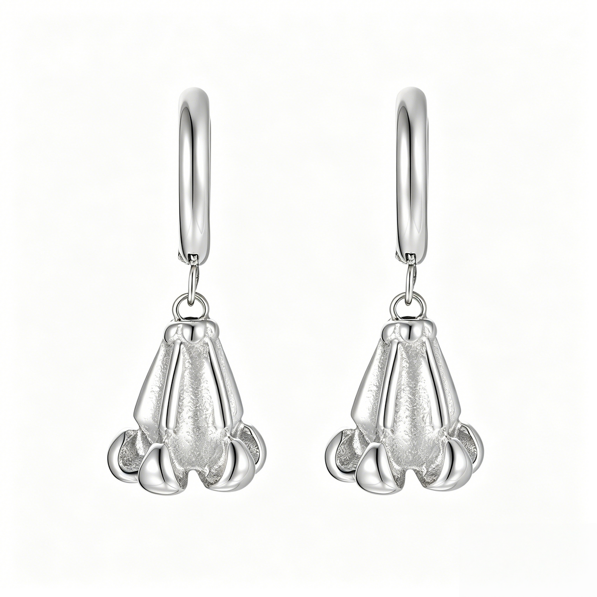 Crown Flower Hoop Earrings