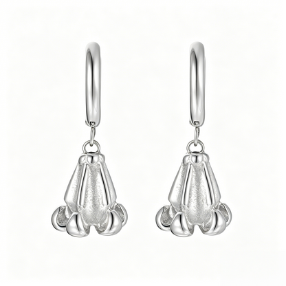 Crown Flower Hoop Earrings