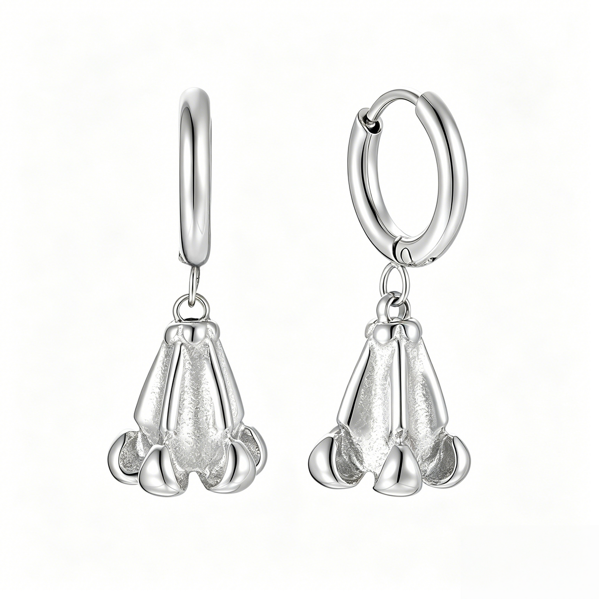 Crown Flower Hoop Earrings