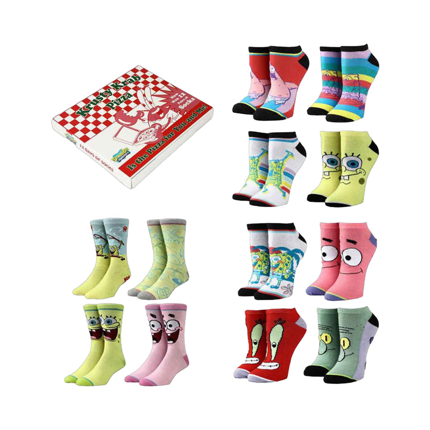 SpongeBob 12 Days of Socks Box Set