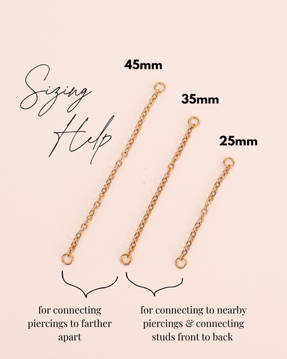 Flat Back Stud Connector Chain