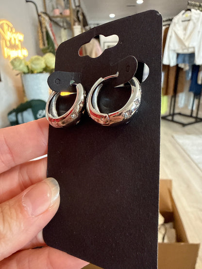 Sterling Silver Chunky Huggies