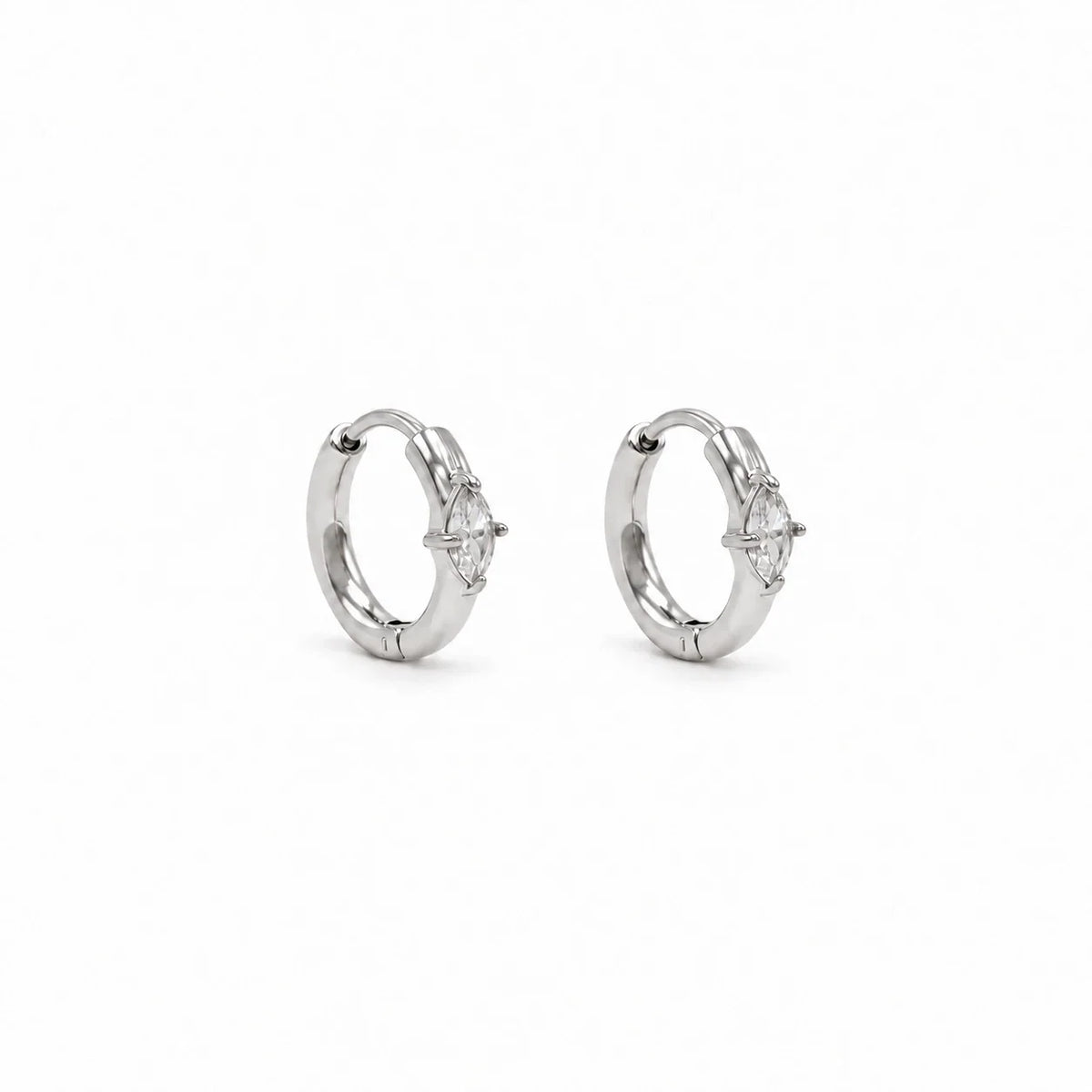 Marquise CZ Hoop Earrings