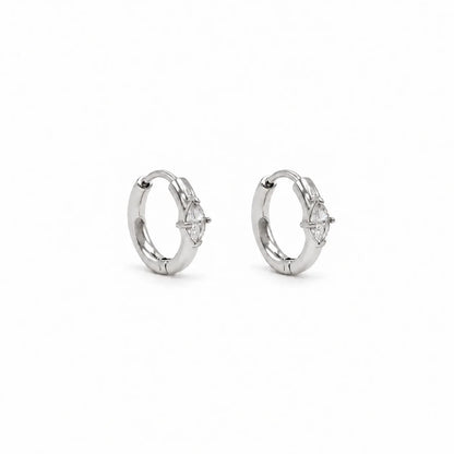 Marquise CZ Hoop Earrings