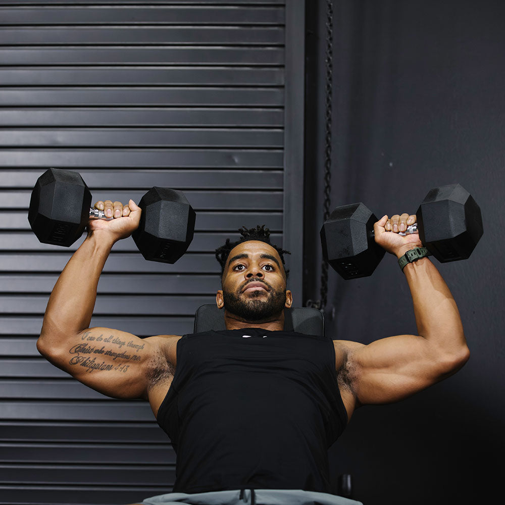 20 LB Rubber Hex Dumbbells