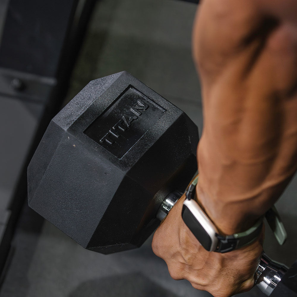 20 LB Rubber Hex Dumbbells