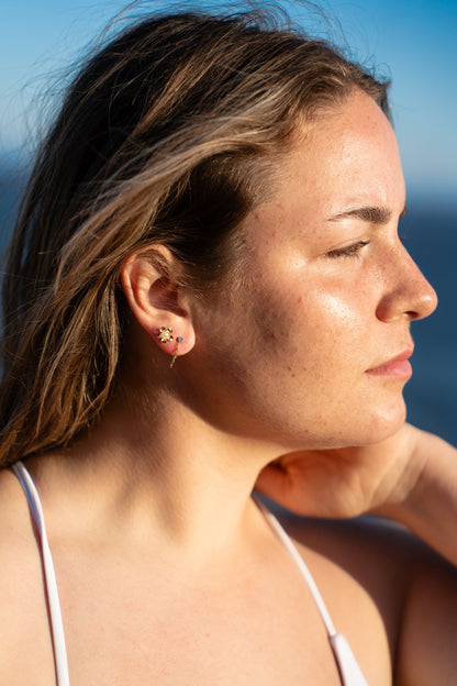 Pearl Flower Flatback Studs