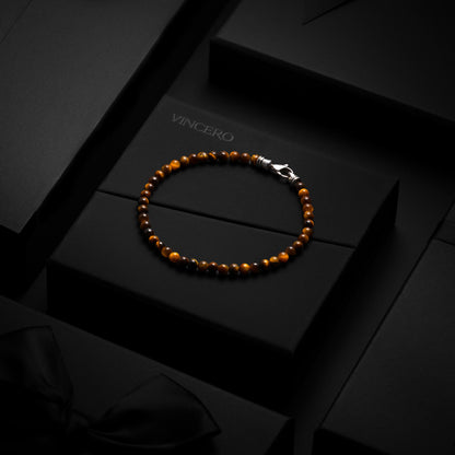 Spiritual Bead Bracelet, 4MM - Tiger’s Eye
