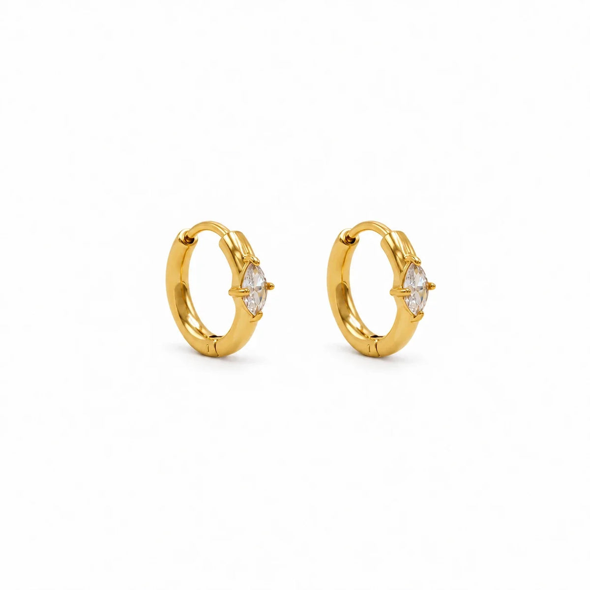 Marquise CZ Hoop Earrings