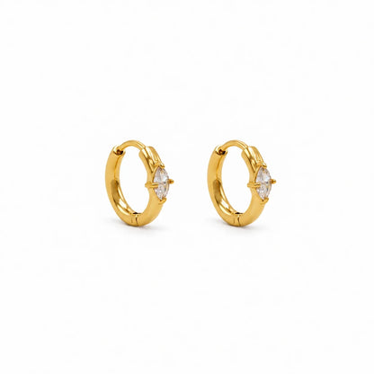 Marquise CZ Hoop Earrings