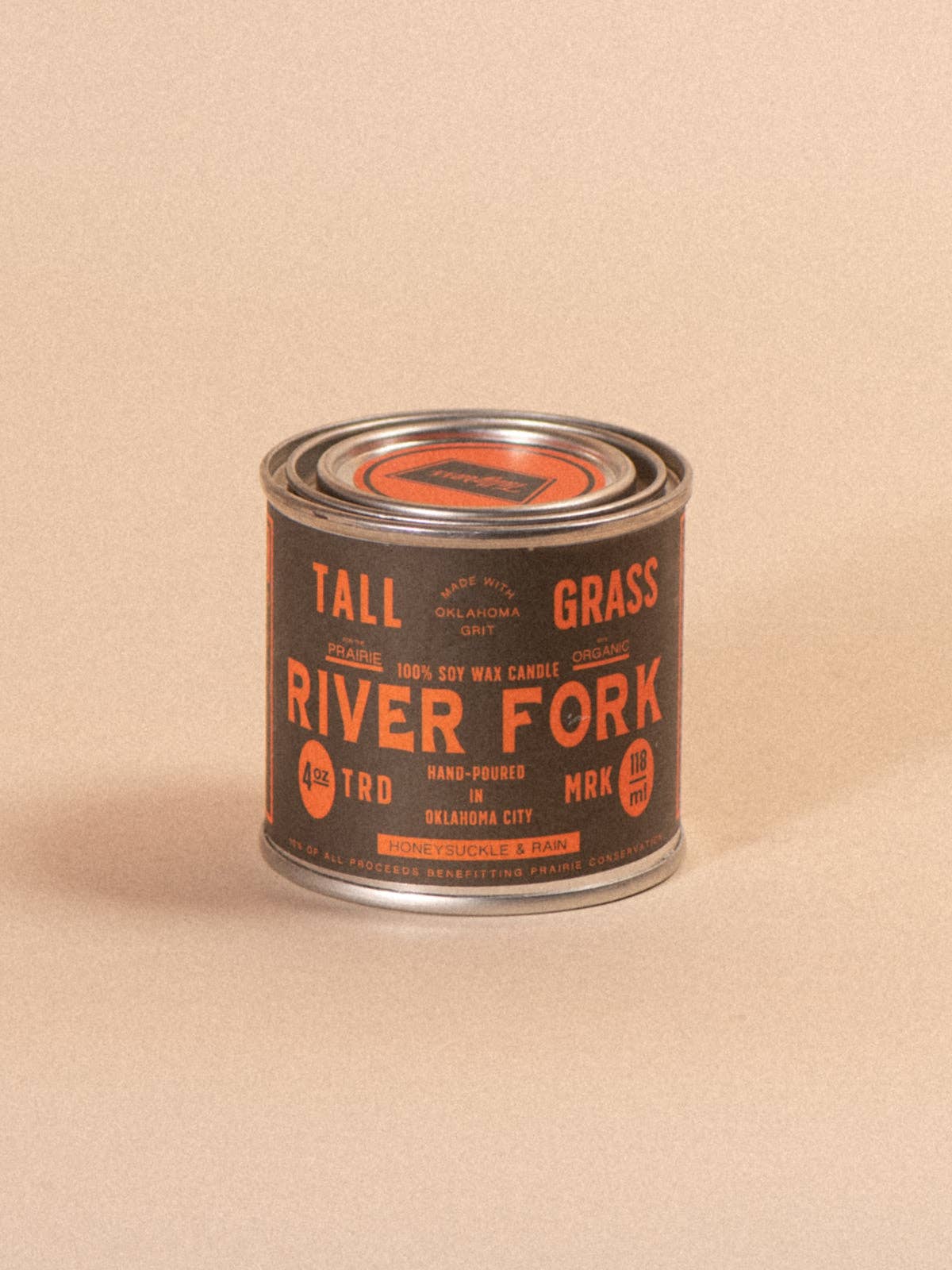 River Fork: Honeysuckle + Rain Soy Wax Candle: 8 oz