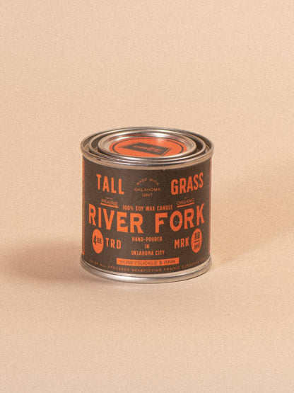 River Fork: Honeysuckle + Rain Soy Wax Candle: 8 oz