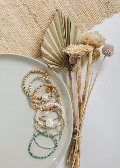 Natural Pearl + 14k Gold Filled Beaded || Anklet or Bracelet
