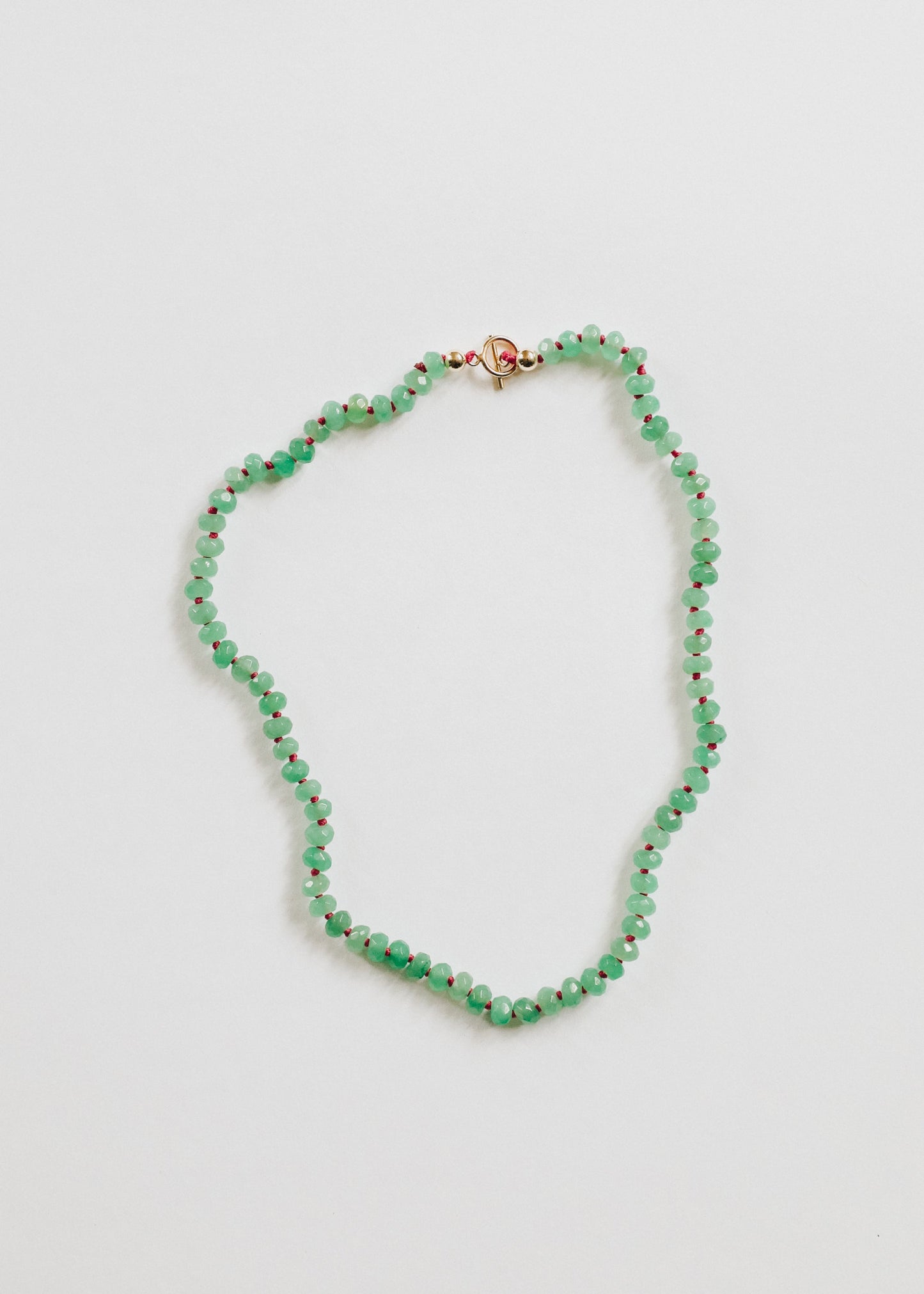 Natural Aventurine + 14k Gold Filled Toggle || Gemstone Necklace