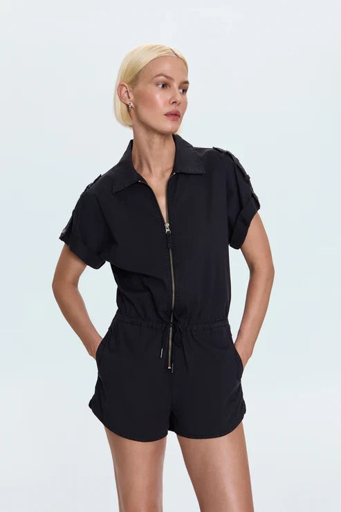 Pistola Meg Short Sleeve Zip Front Romper