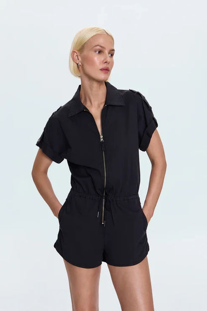 Pistola Meg Short Sleeve Zip Front Romper