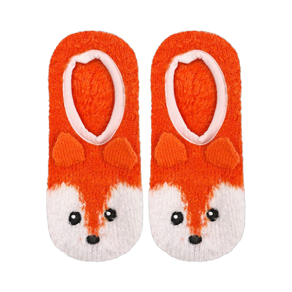 Fuzzy Fox Non-Skid Slipper