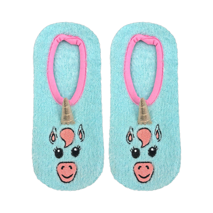 Fuzzy Unicorn Non-Skid Slipper