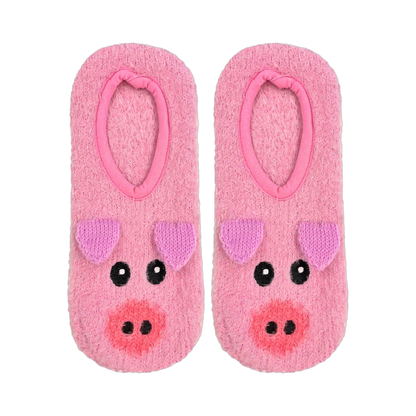 Fuzzy Pig Non-Skid Slipper
