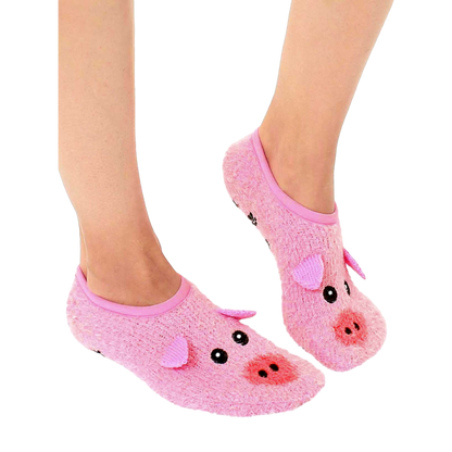 Fuzzy Pig Non-Skid Slipper