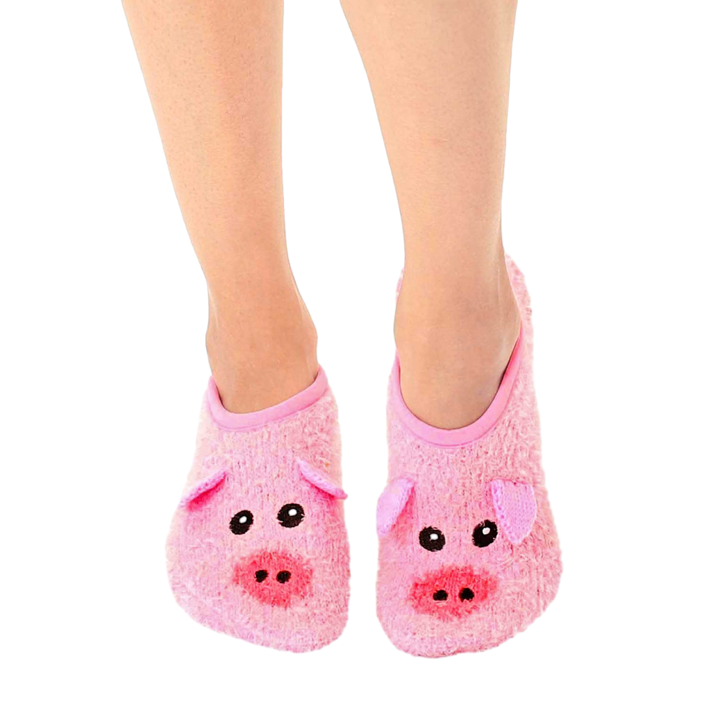 Fuzzy Pig Non-Skid Slipper