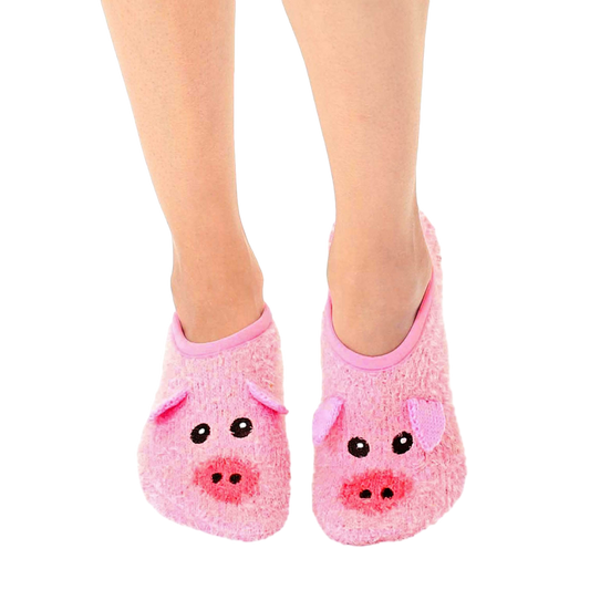 Fuzzy Pig Non-Skid Slipper