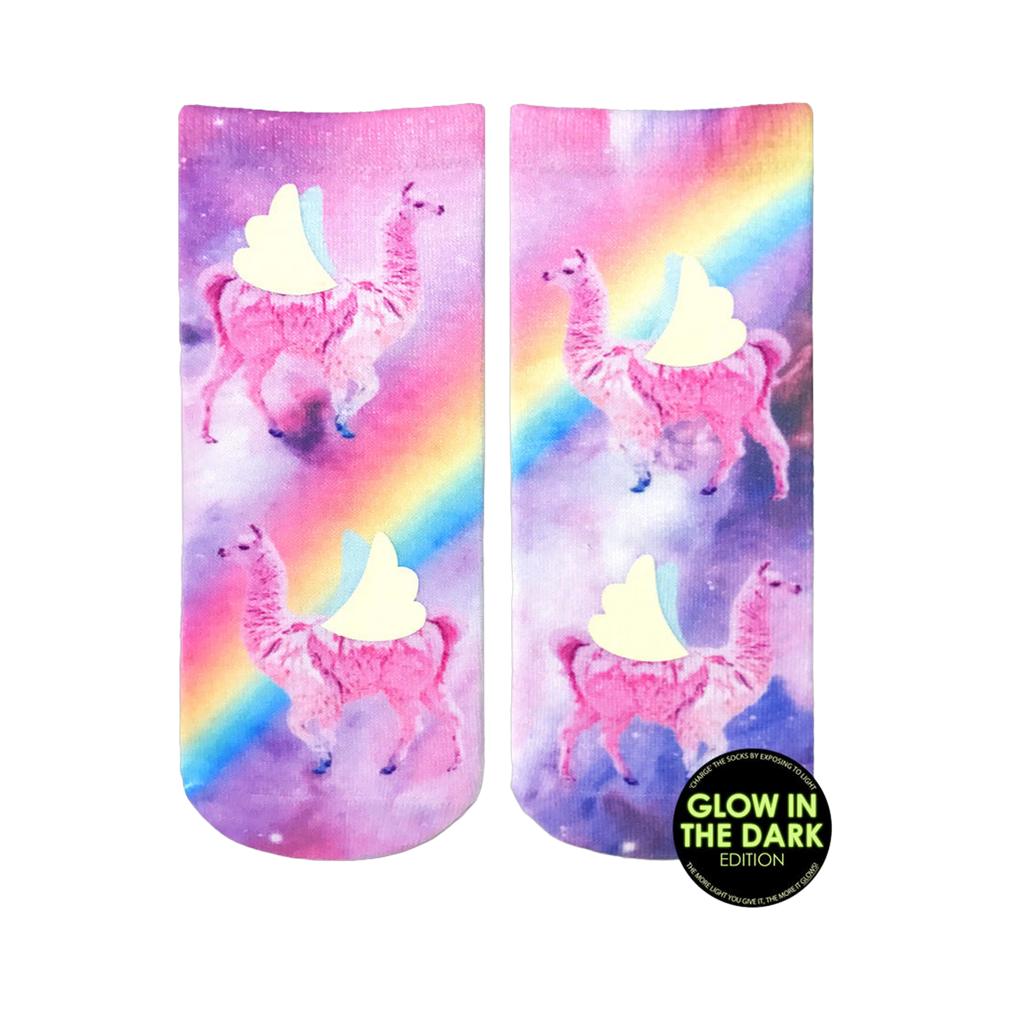 Rainbow Llamas Glow