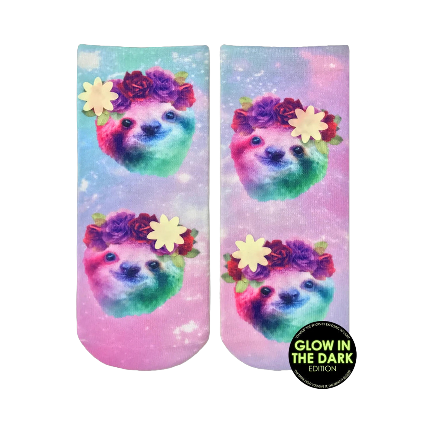 Sloth Floral Glow in the Dark