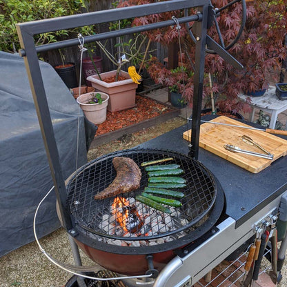 Adjustable Kettle-Style Grill Attachment
