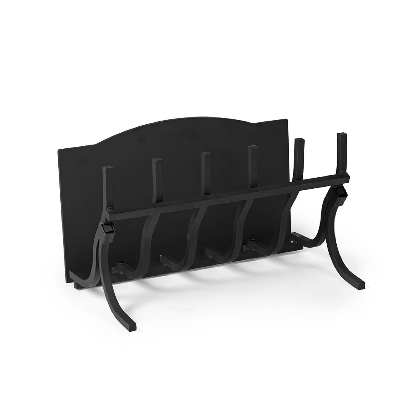 High-Efficiency Log Grate with Reflective Fireback