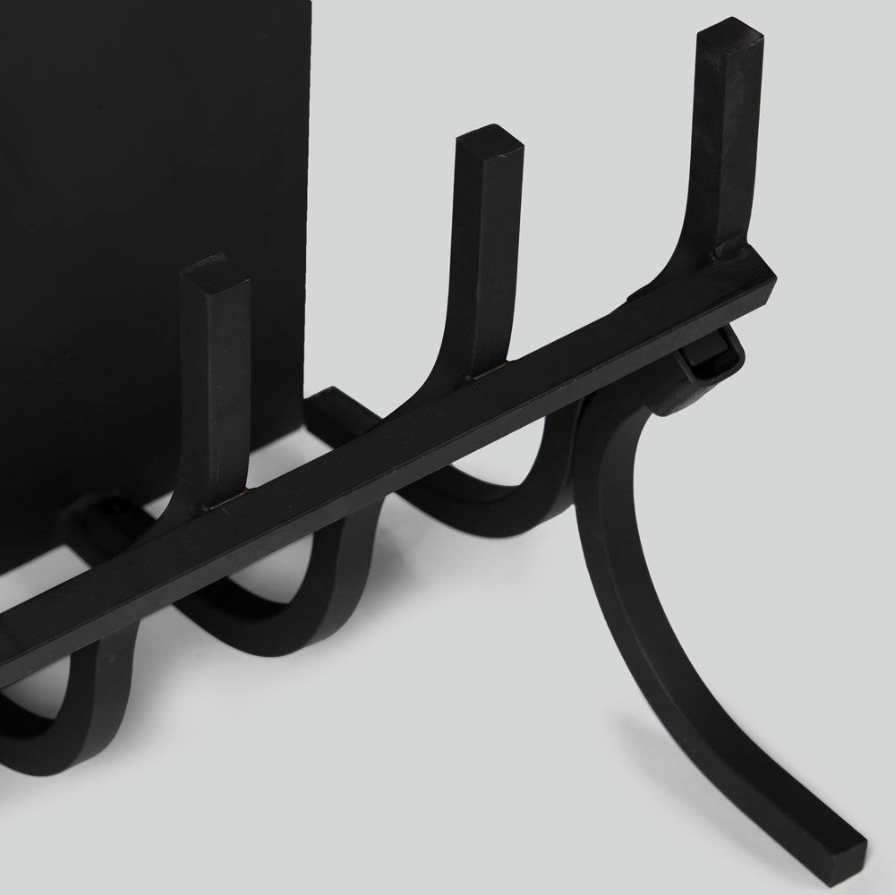 High-Efficiency Log Grate with Reflective Fireback
