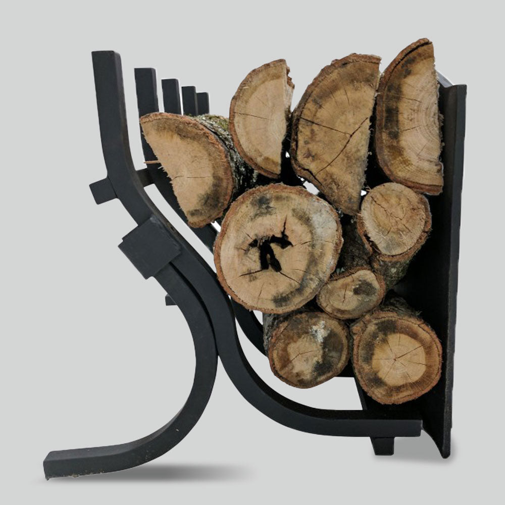 High-Efficiency Log Grate with Reflective Fireback