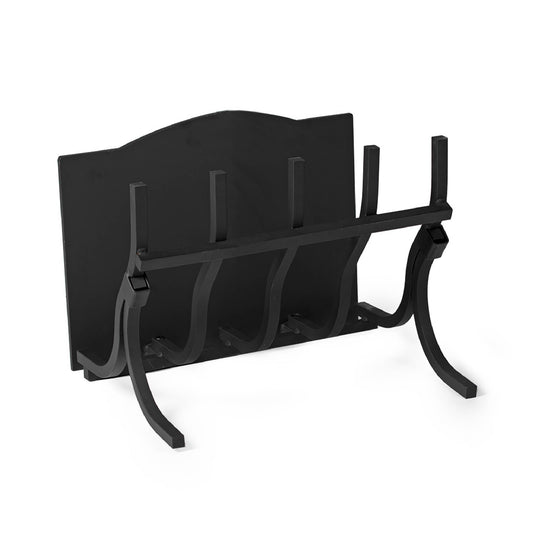 High-Efficiency Log Grate with Reflective Fireback