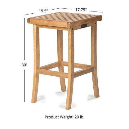 Acadia Grade A Teak Barstool
