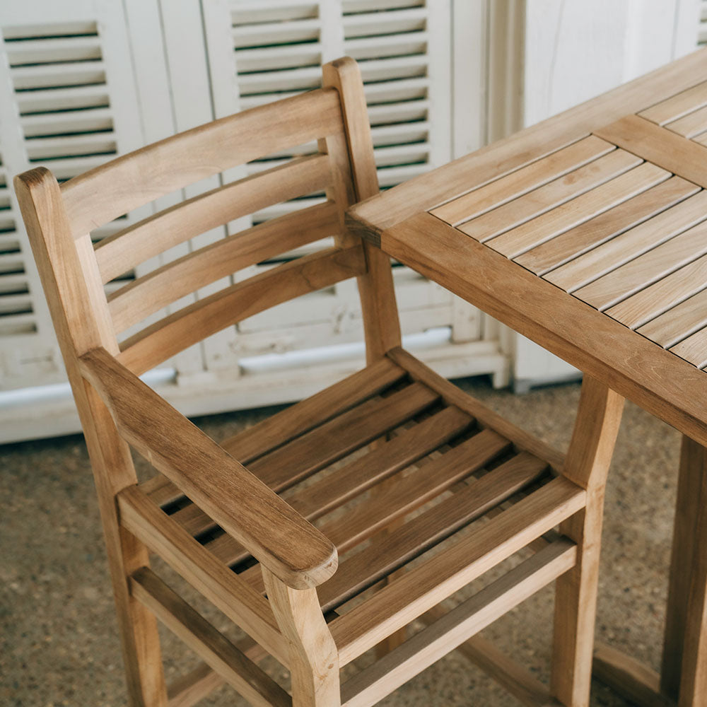 Acadia Grade A Teak Bar Armchair
