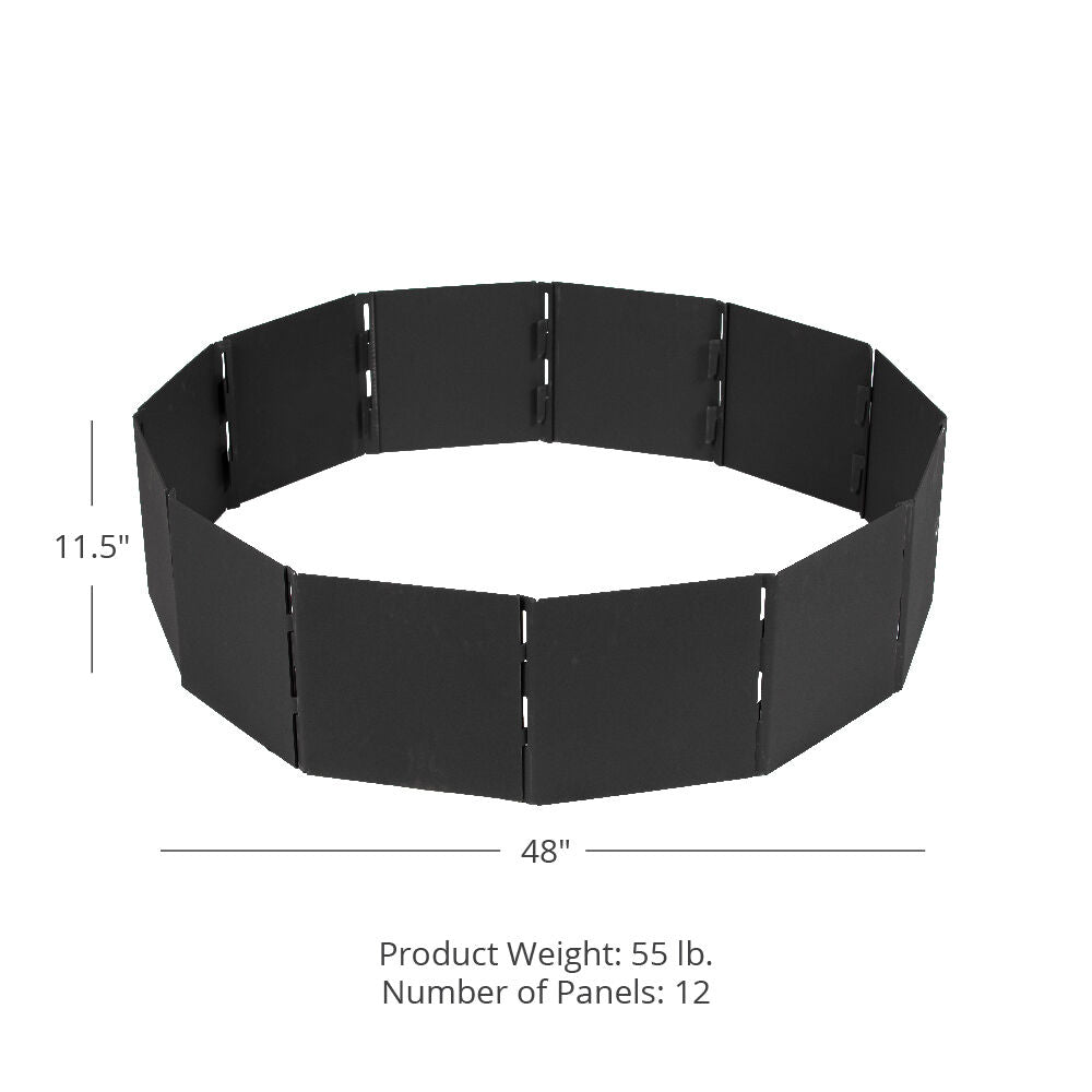 Foldable Panel Campfire Ring