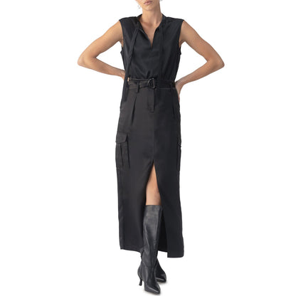 Sanctuary Tie Neck Satin Shell