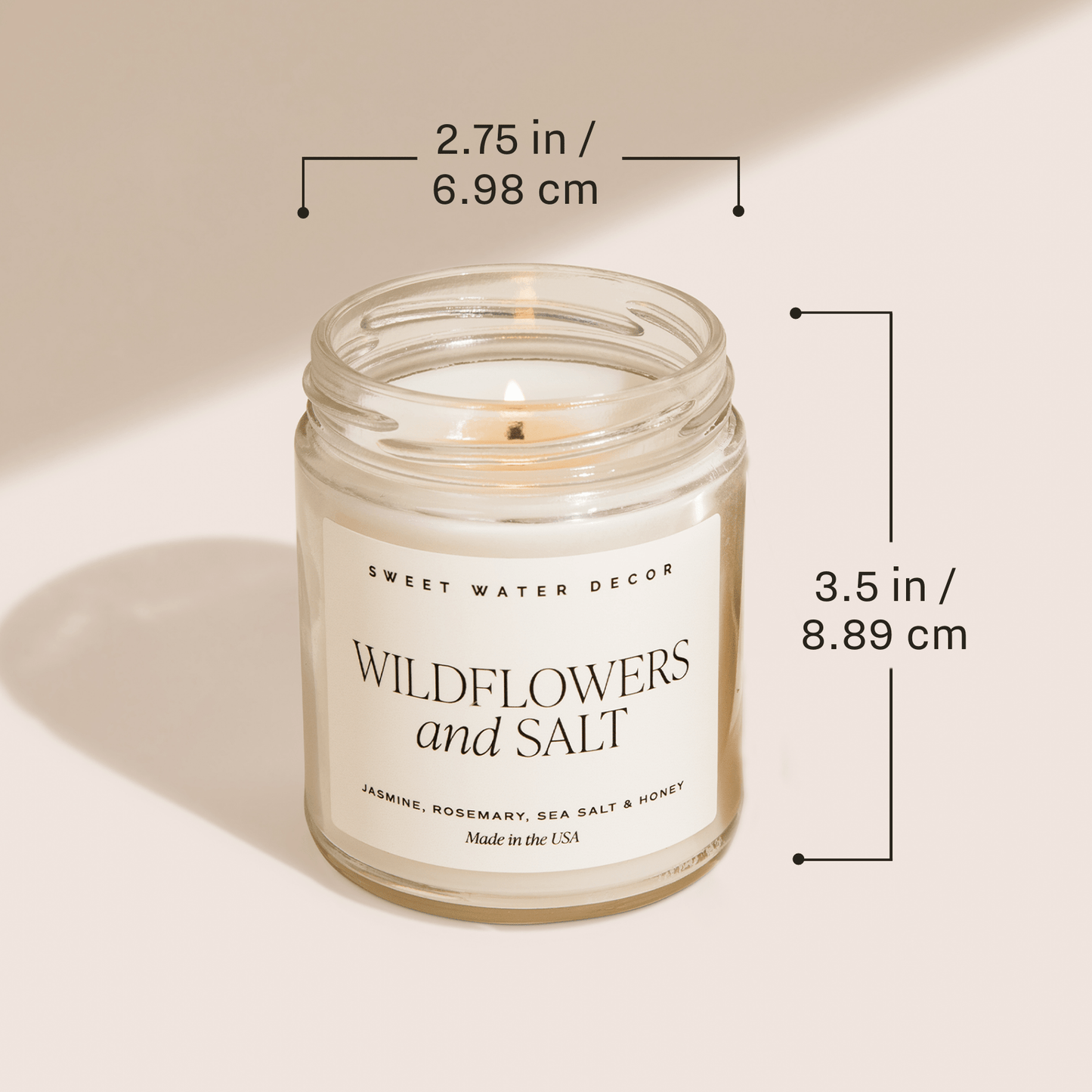 Merry and Bright Soy Candle - Patterned Clear Jar - 9 oz