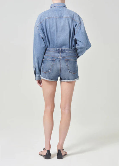 Agolde Parker Rolled Short, Ruin (organic cotton)