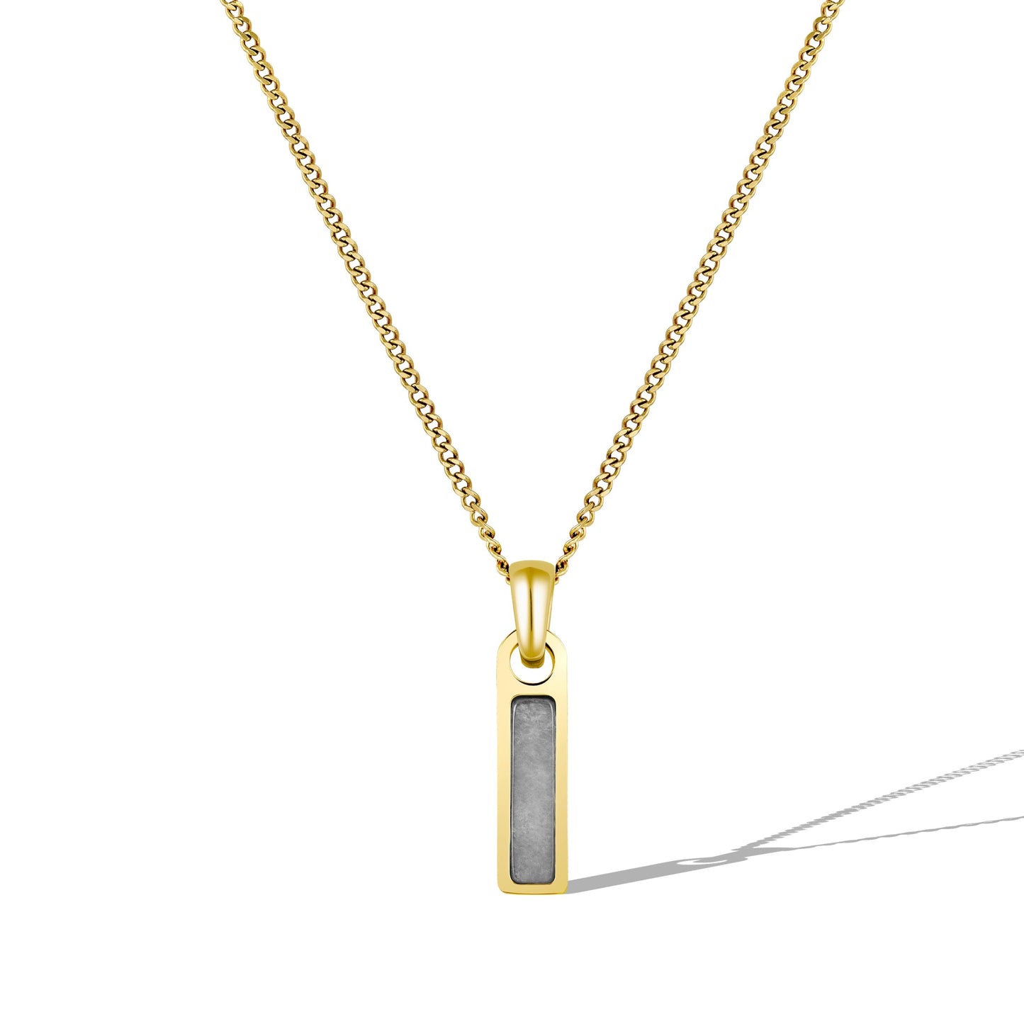 Birthstone Tag Necklace - Gold