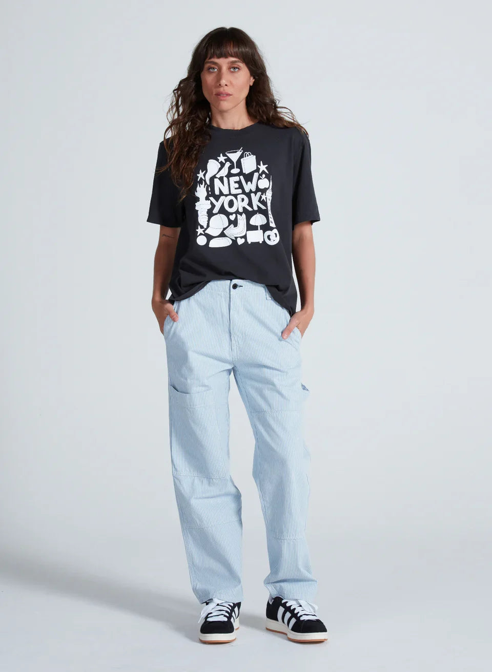 ASKK NY Blue Stripe Carpenter Pants